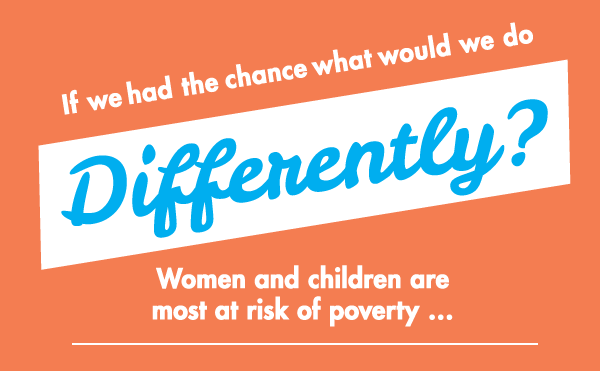 If we had the chance, what would we do differently...women and children are most at risk from poverty.