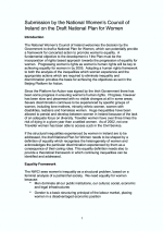 NWCI submission to the draft National Plan for Women