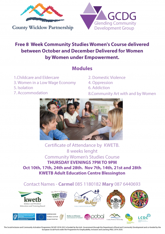 Free 8 Week Community Studies Women’s Course in Wicklow