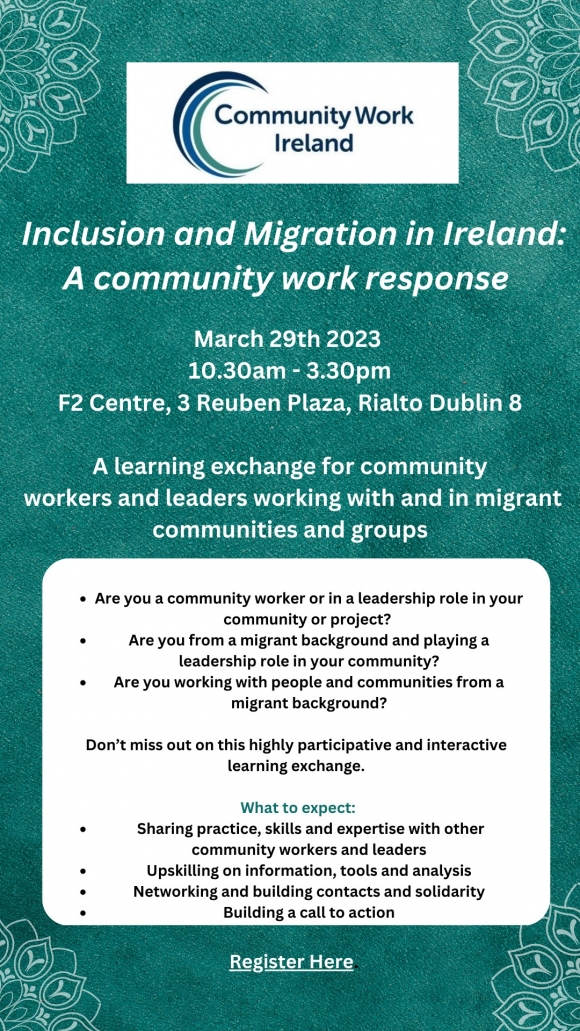 Inclusion and Migration in Ireland: A Community Work Response - CWI Migration Symposium