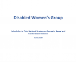 Disabled Women’s Group Submission to Third National Strategy on DSGBV