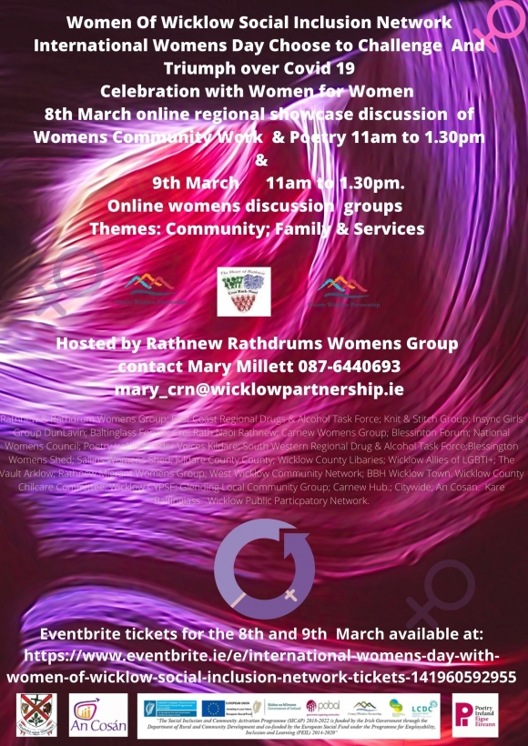 Women of Wicklow Social Inclusion Network - Invite you to celebrate International Womens Day