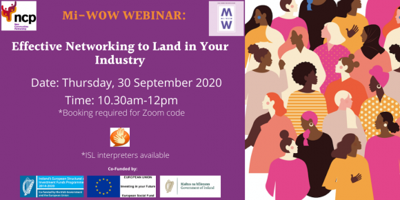 New Communities Partnership Webinar: “Effective Networking to Land in Your Industry”