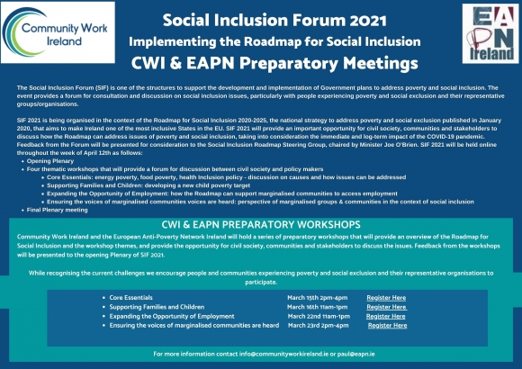 Social Inclusion Forum 2021 - CWI & EAPN Preparatory Meetings