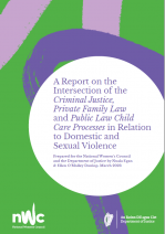 Report: the Intersection of Criminal Justice, Family Law and Law Child Care re DV & sexual violence