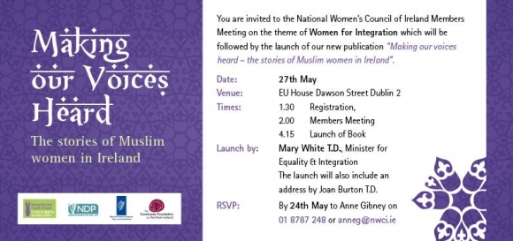VOICES OF MUSLIM WOMEN IN IRELAND - NEW PUBLICATION FROM NWCI TO BE LAUNCHED