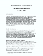 NWCI Pre-Budget Submission 2000