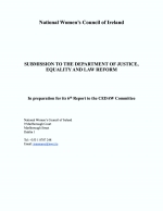 NWCI Submission to the Department of Justice, Equality and Law Reform In preparation for its 6th Rep