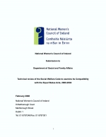 Submission to the Department of Social and Family Affairs to the Technical Review of the Social Welf