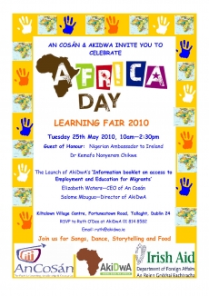 AN COSÁN & AKIDWA INVITE YOU TO CELEBRATE AFRICA DAY 2010