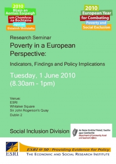 Poverty in a European Perspective: Indicators, Findings and Policy Implications