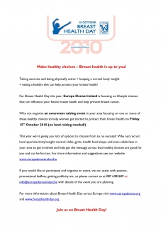 Make healthy choices - Breast health is up to you!