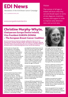 Irish Breast Cancer Campaign’s new issue of  "EDI News" is available now